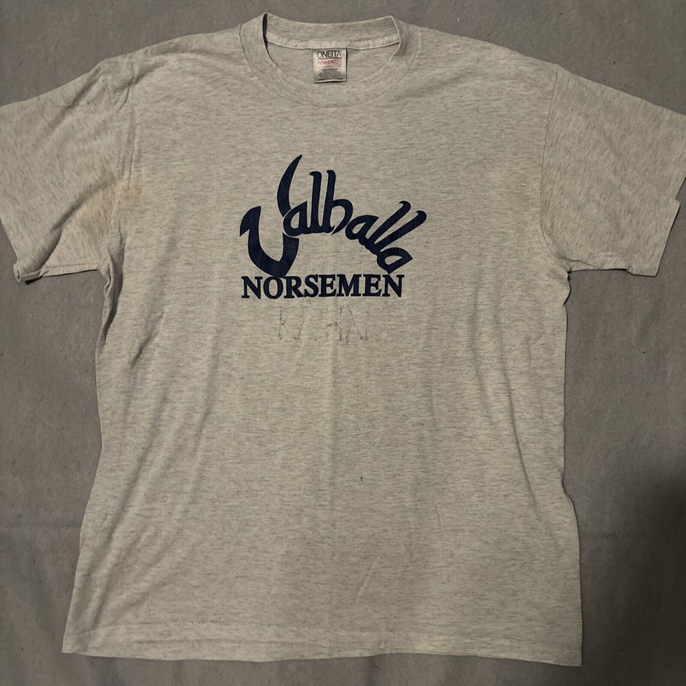 Vintage‎ Valhalla Norsemen High School Football Workout Shirt Mens Large